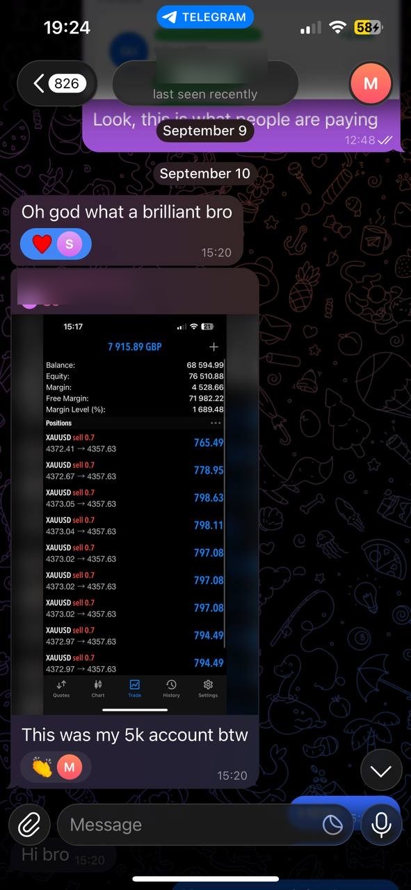 Telegram message from Atlas member Mahesh